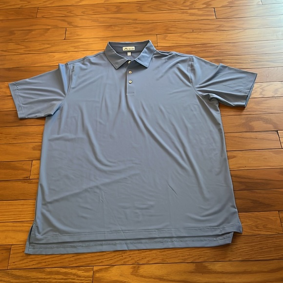 Peter Millar Polo Shirt Mens XXL Blue Casual Stretch Short Sleeves - Picture 2 of 7